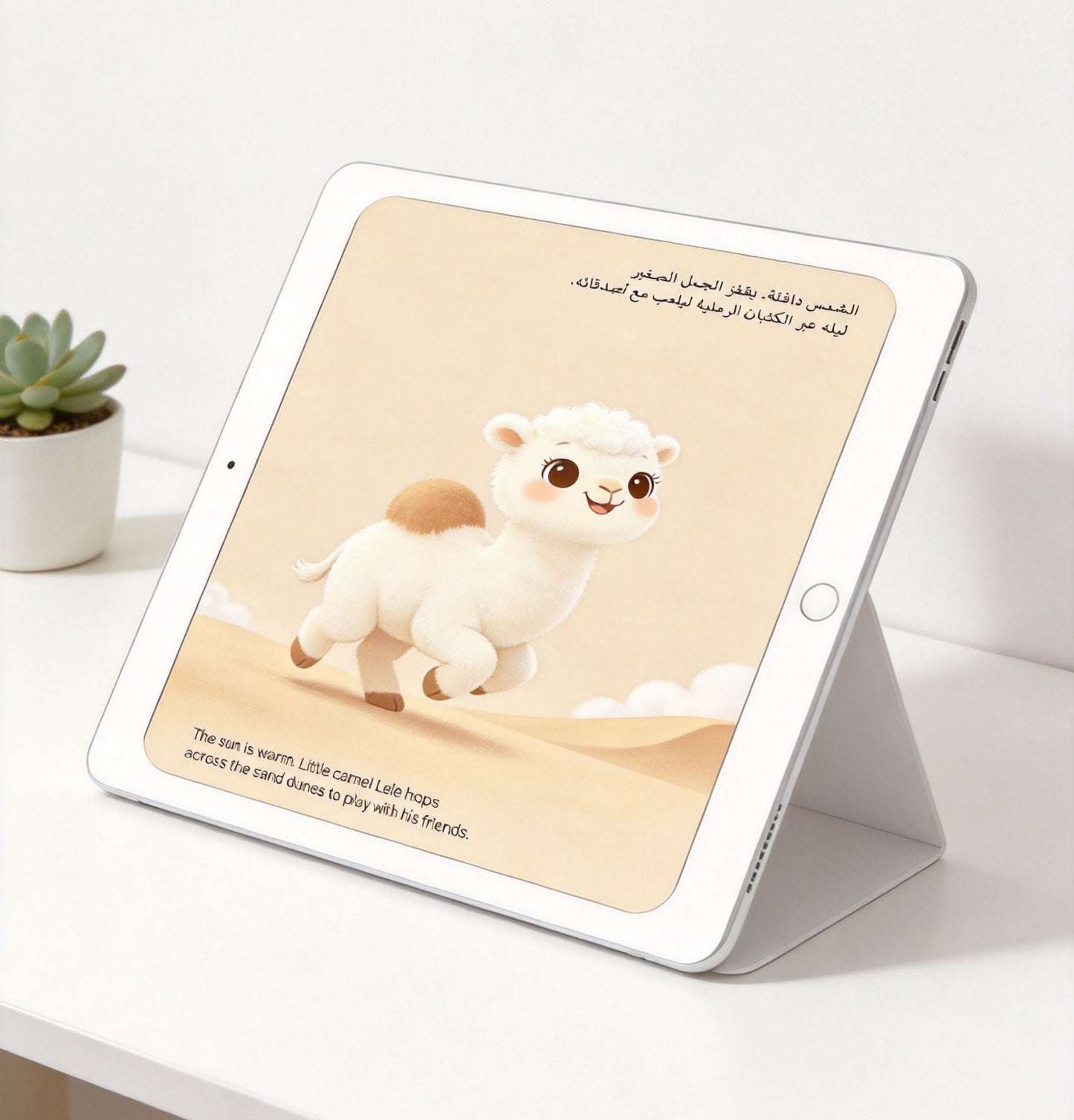 	Arabic children's picture book - My Hidden Feelings in the Desert - iPad reading